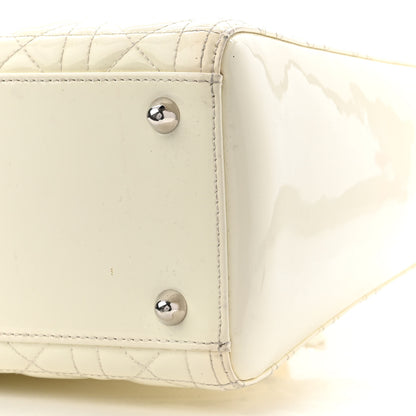 Christian Dior Patent Cannage Large Lady Dior White 10 of 10