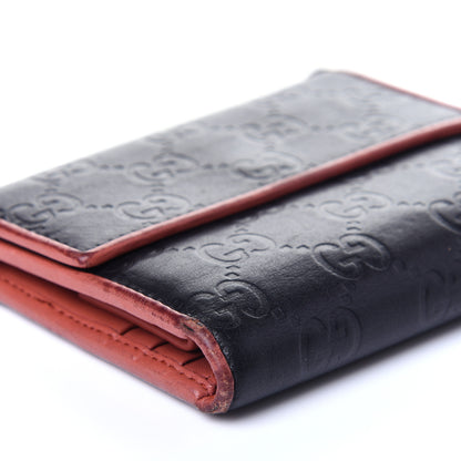 Gucci Guccissima Trifold Wallet Black Pink 6 of 12
