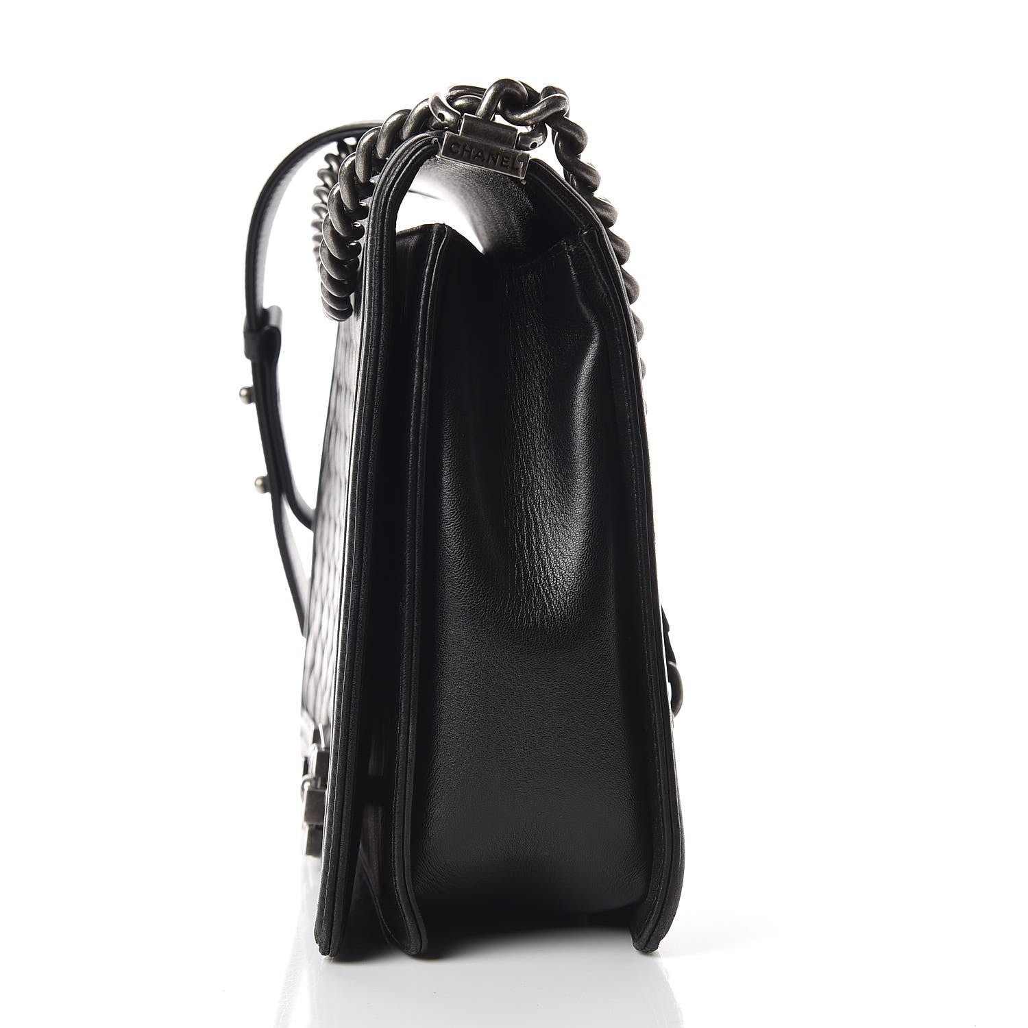 Chanel Lambskin Quilted Large Boy Flap Black 8 of 12