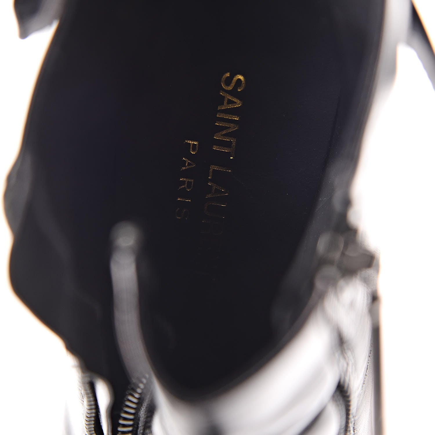 Saint Laurent Moroder Calfskin Loulou 95 Ankle Zip Booties 35.5 Black 9 of 17