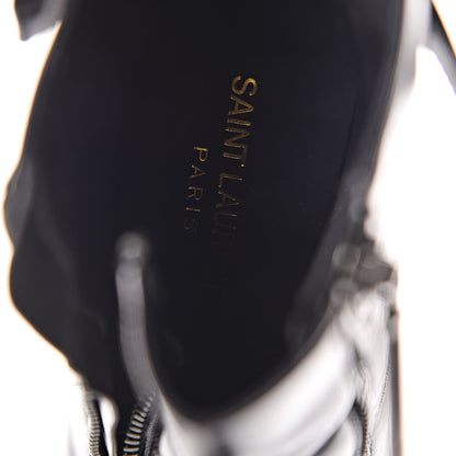 Saint Laurent Moroder Calfskin Loulou 95 Ankle Zip Booties 35.5 Black 9 of 17