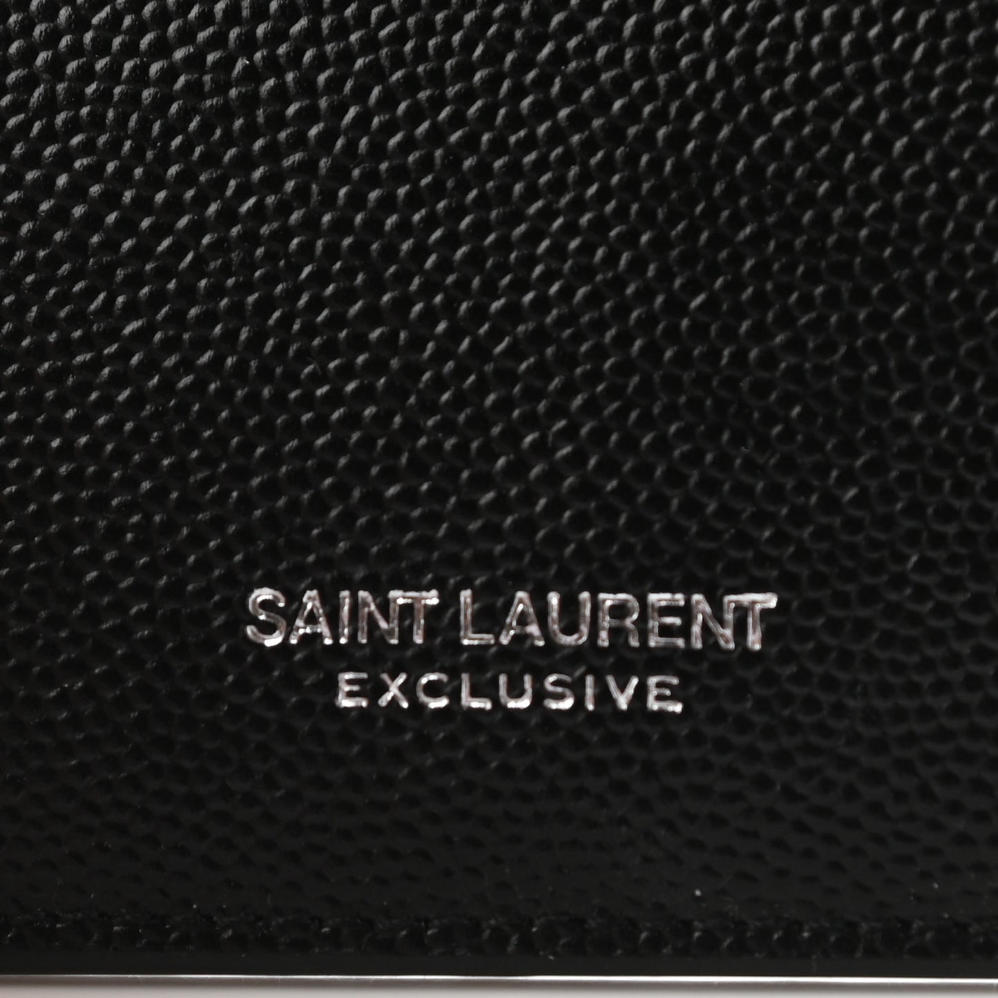 Grained Calfskin Zip Pouch Card Holder Black