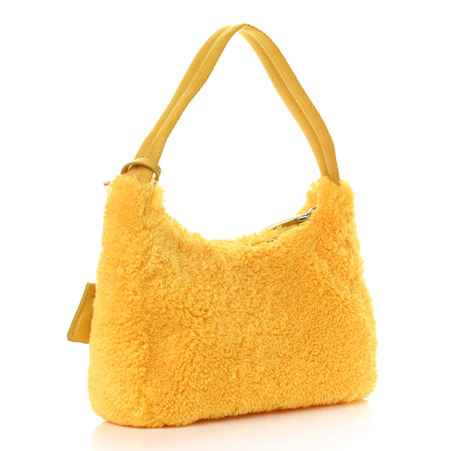 Prada Terry Cloth Mini Re-Edition 2000 Bag Giallo Black 3 of 9