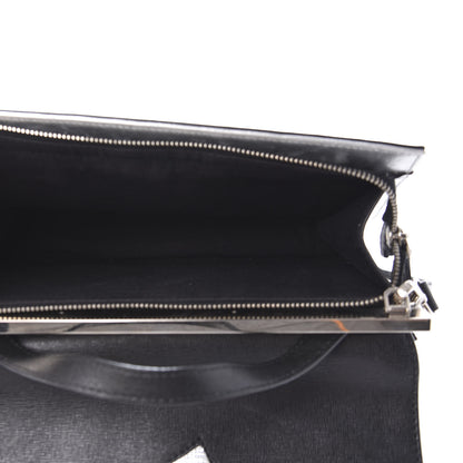 Fendi Vitello Elite Bi-Color Demi Jour Shoulder Bag Black Silver 6 of 11