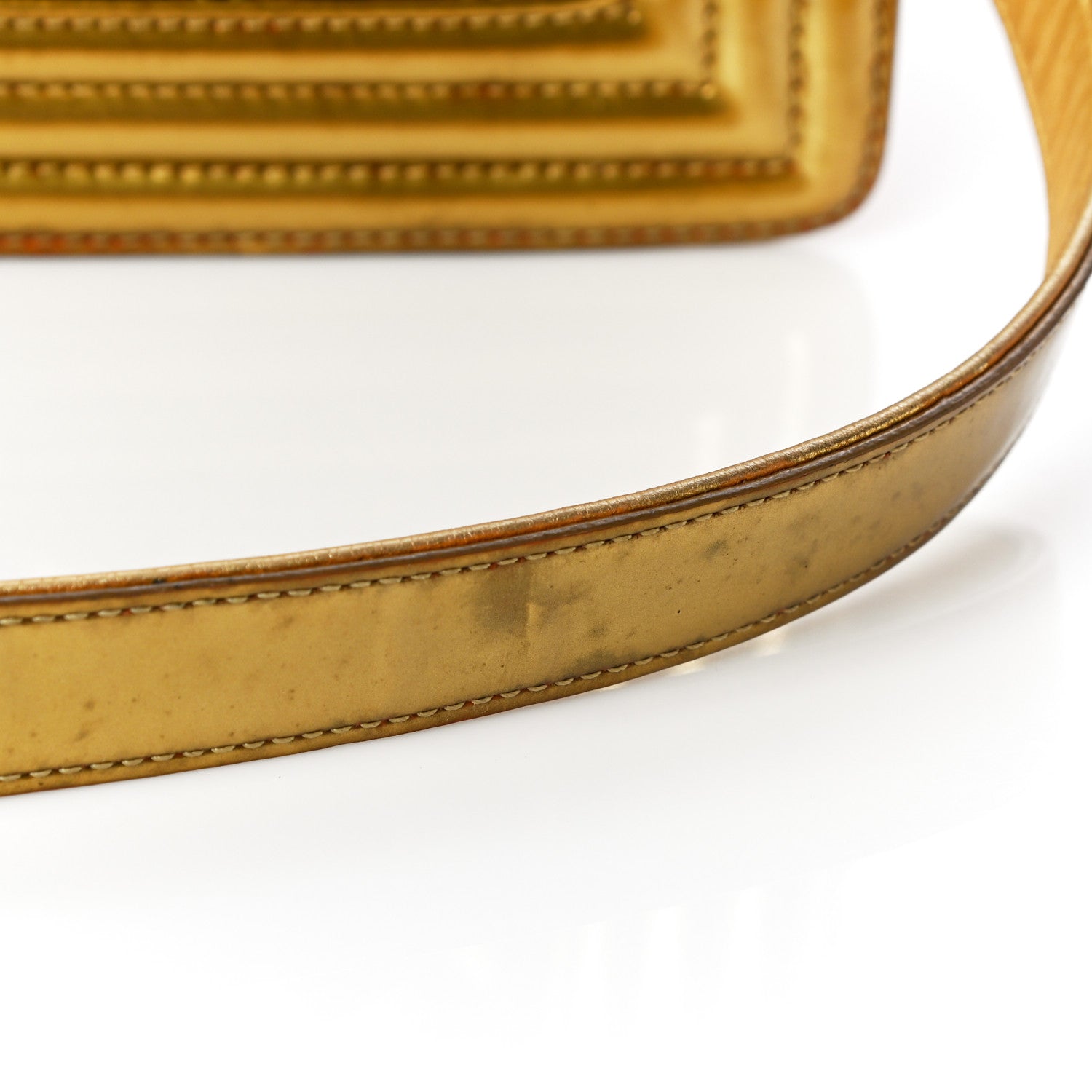 Chanel Metallic Patent Calfskin Quilted Medium Boy Flap Gold 25 of 26
