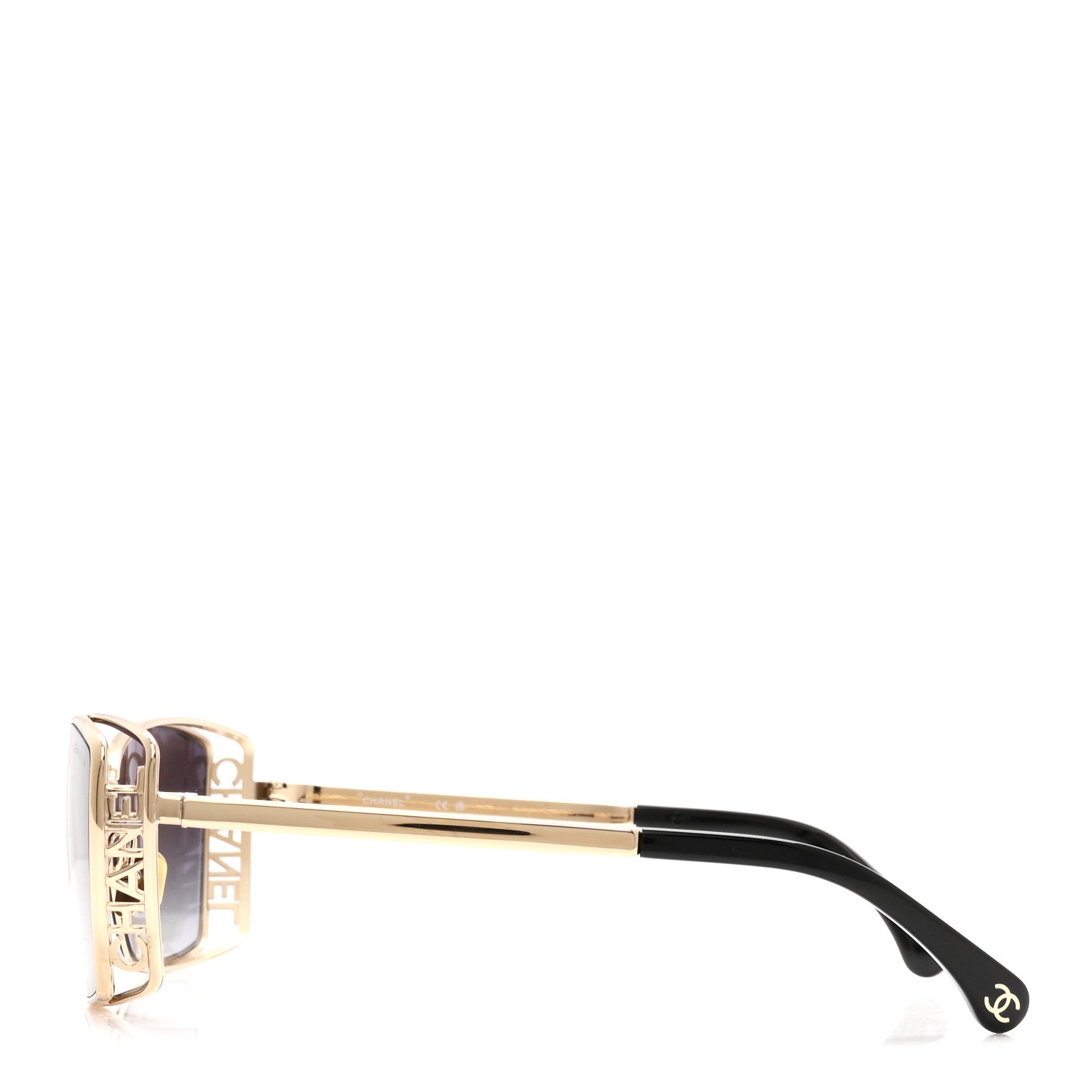 Chanel Metal Logo Square Sunglasses 71542 Black 3 of 7