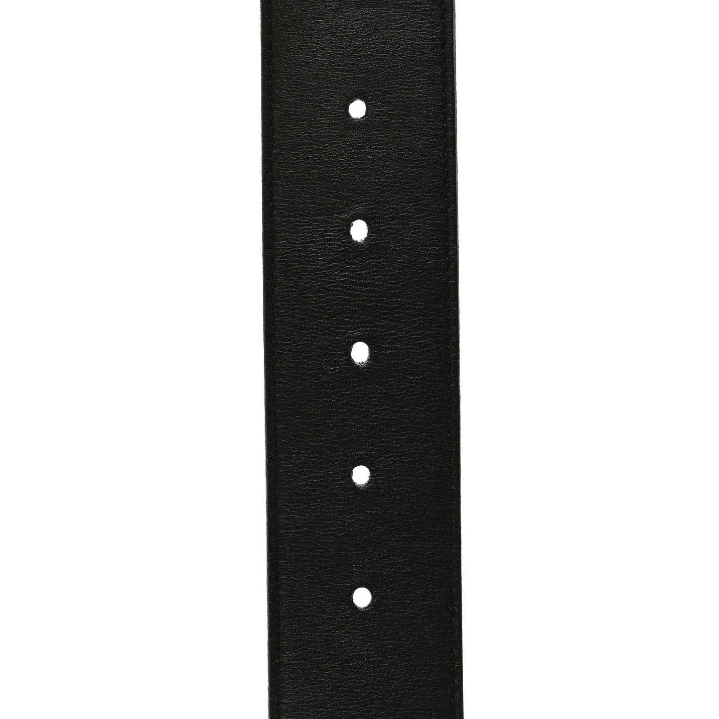 Moon Calfskin Pearl Double G 40mm Belt 85 34 Black Cream