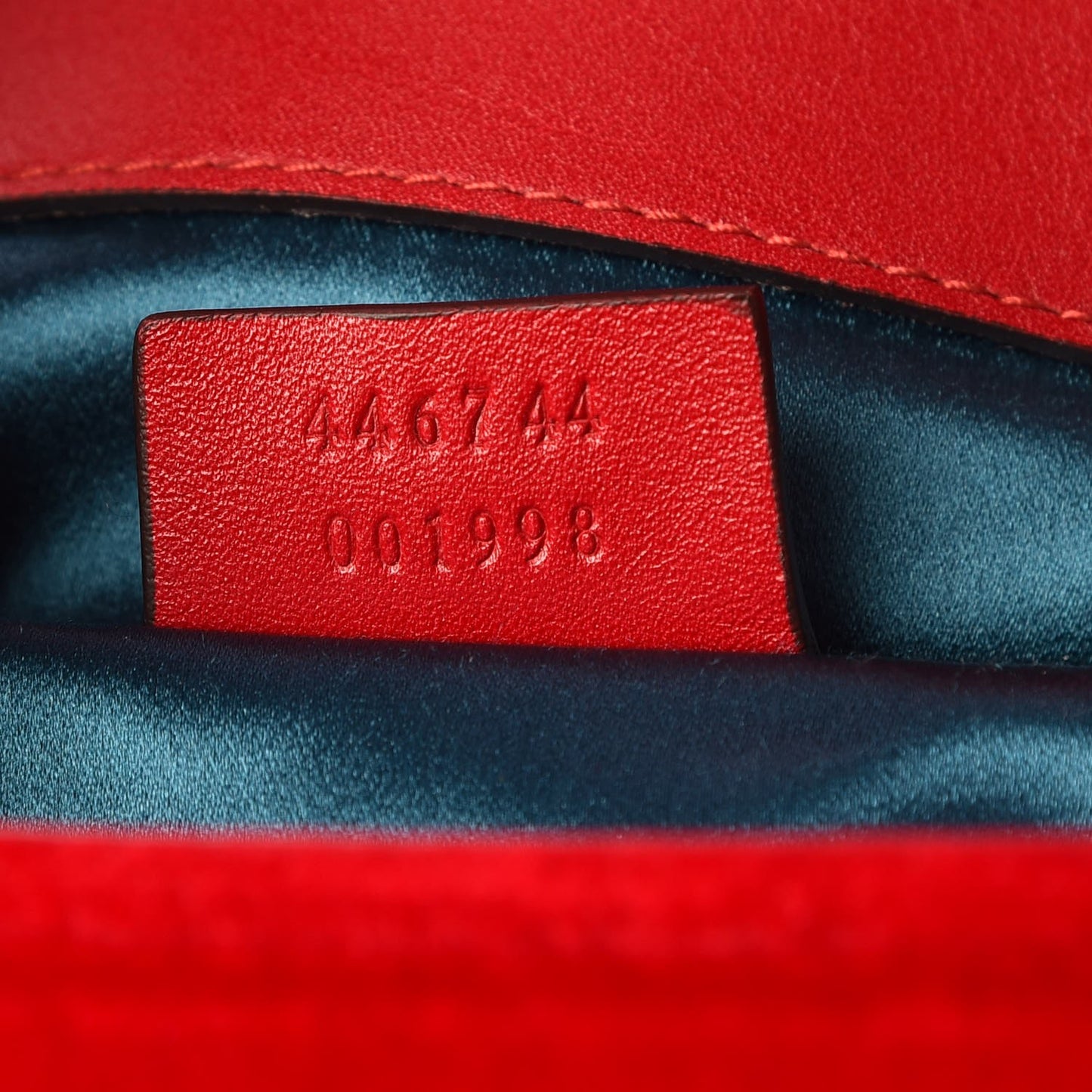 Velvet Matelasse Mini GG Marmont Shoulder Bag Hibiscus Red