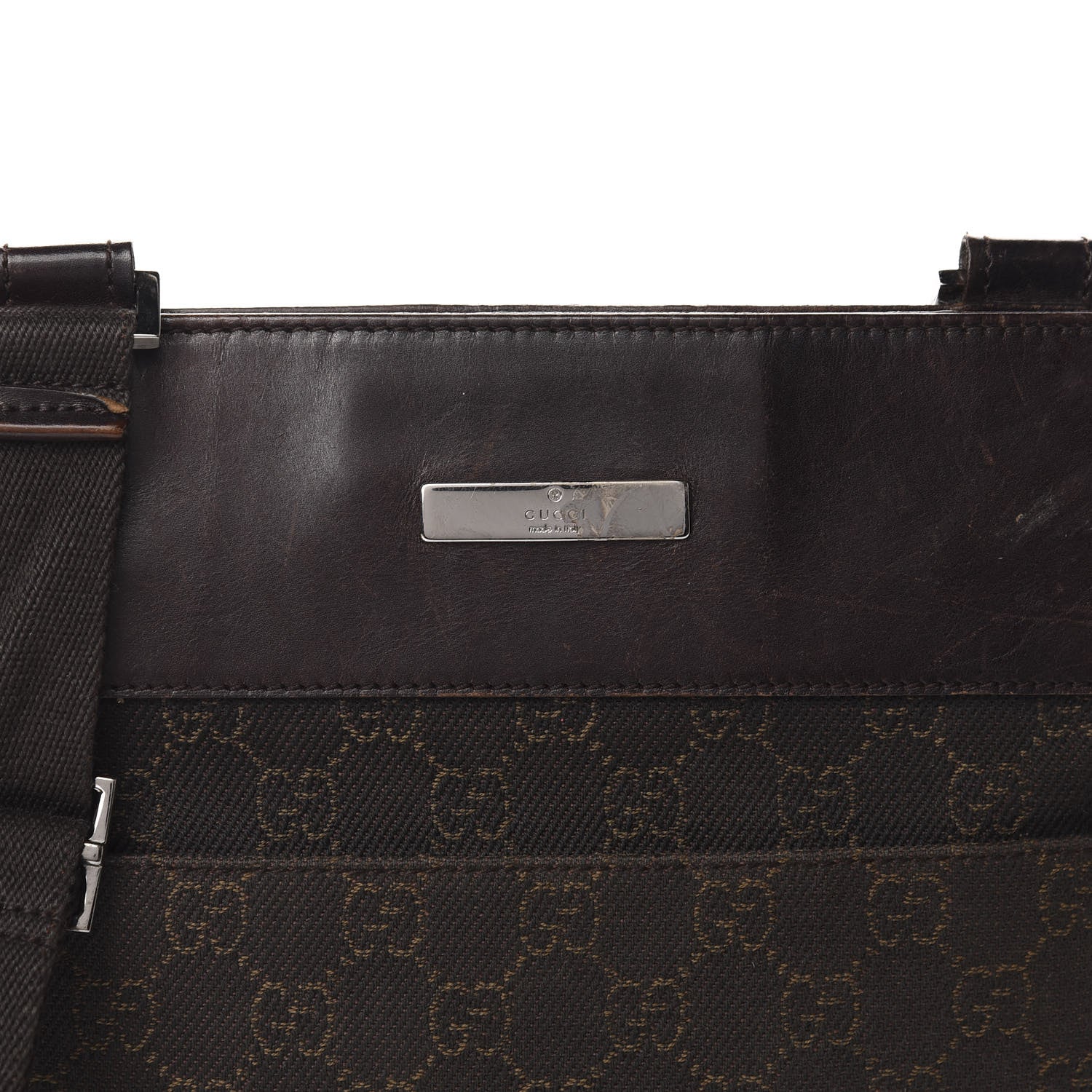 Gucci Monogram Messenger Crossbody Bag Brown 10 of 10