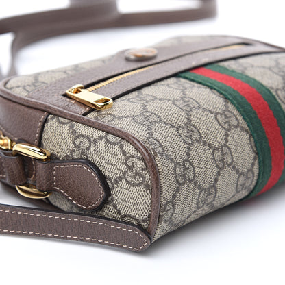 Gucci GG Supreme Monogram Web Mini Ophidia Shoulder Bag Brown 8 of 9