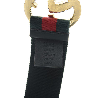 Gucci Canvas Torchon Double G Web Belt 70 28 Verde 5 of 5