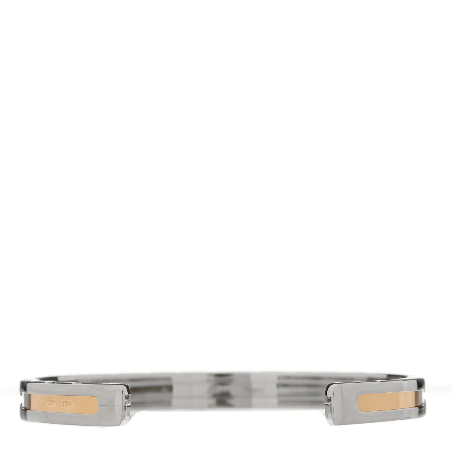Bulgari 18K Rose Gold Stainless Steel B.Zero1 Cuff Bracelet S 2 of 4