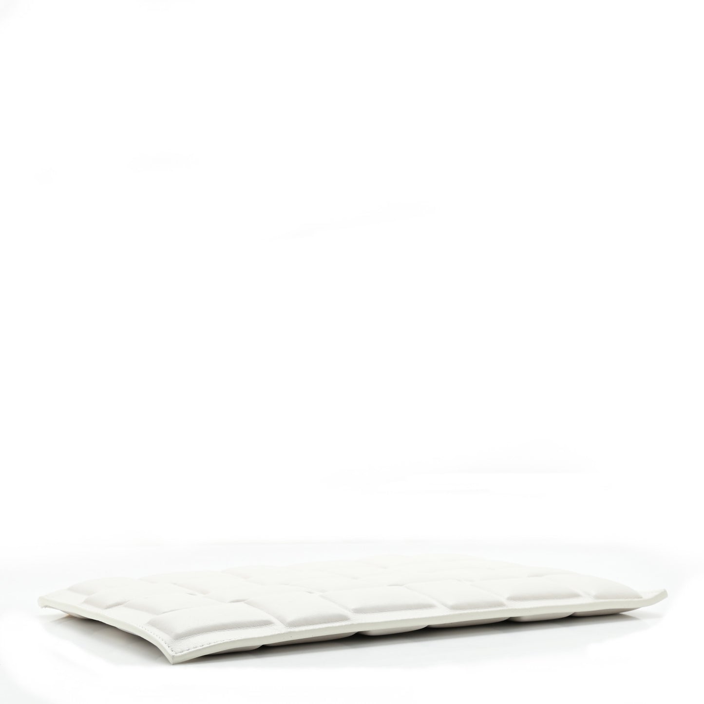 Nappa Embossed Pouch Clutch White