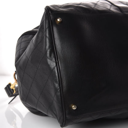 Chanel Calfskin Stitched Duffel Bag Black 10 of 12