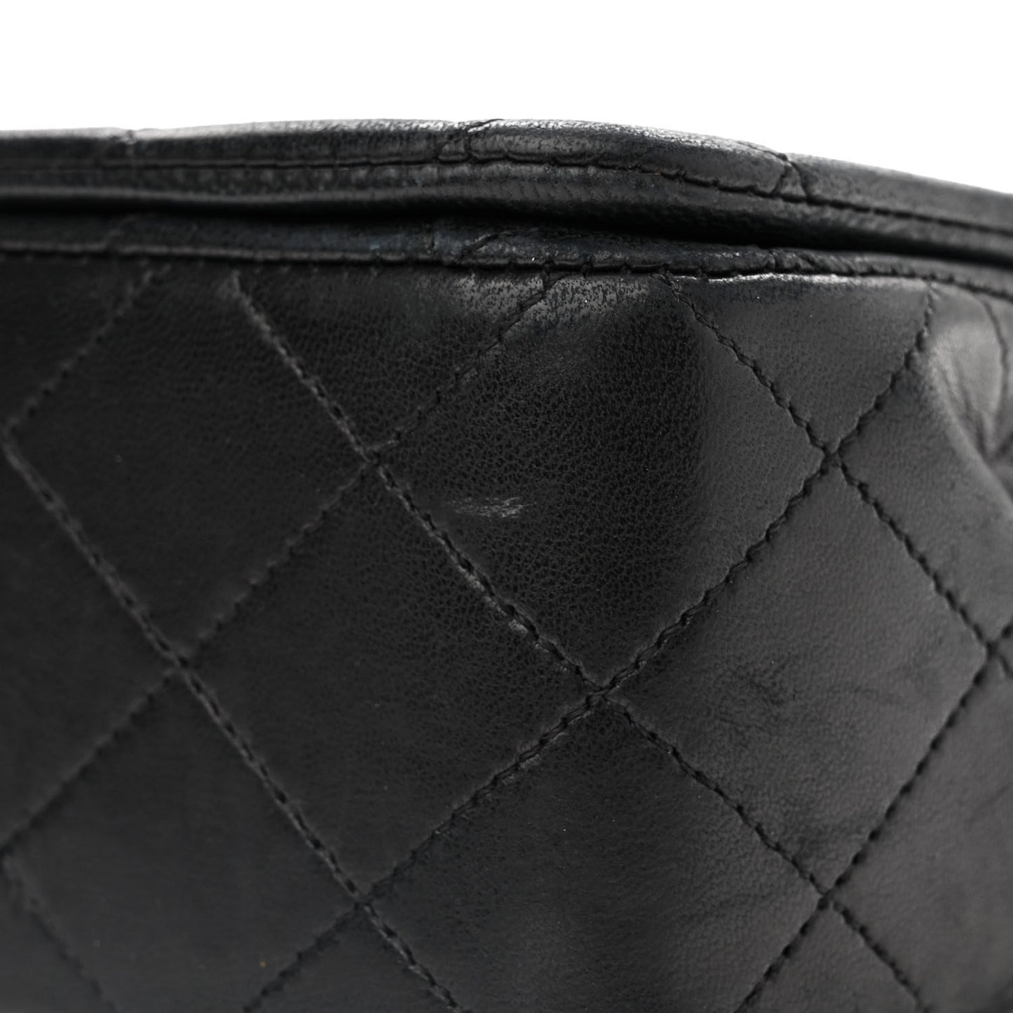 Lambskin Quilted Small Single Flap Black