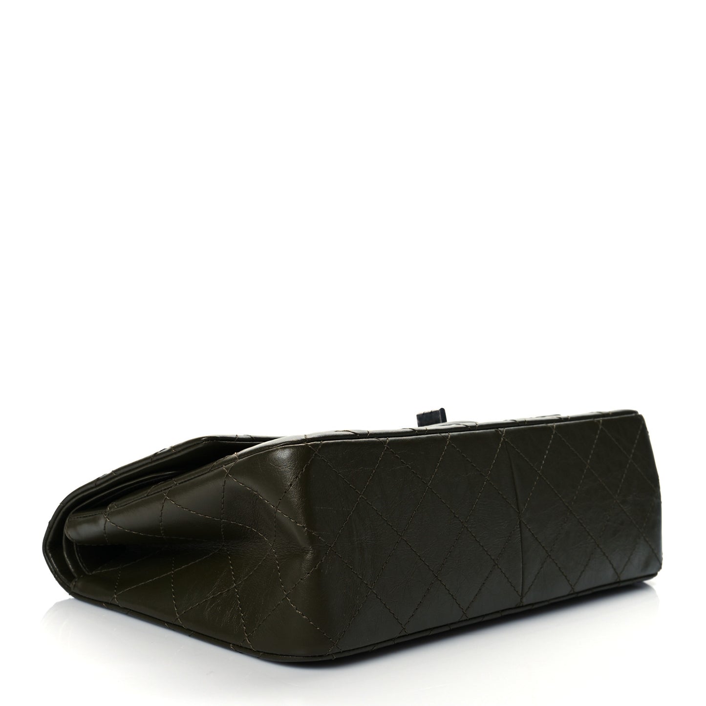 Aged Calfskin Quilted 2.55 Reissue 227 Flap Dark Green