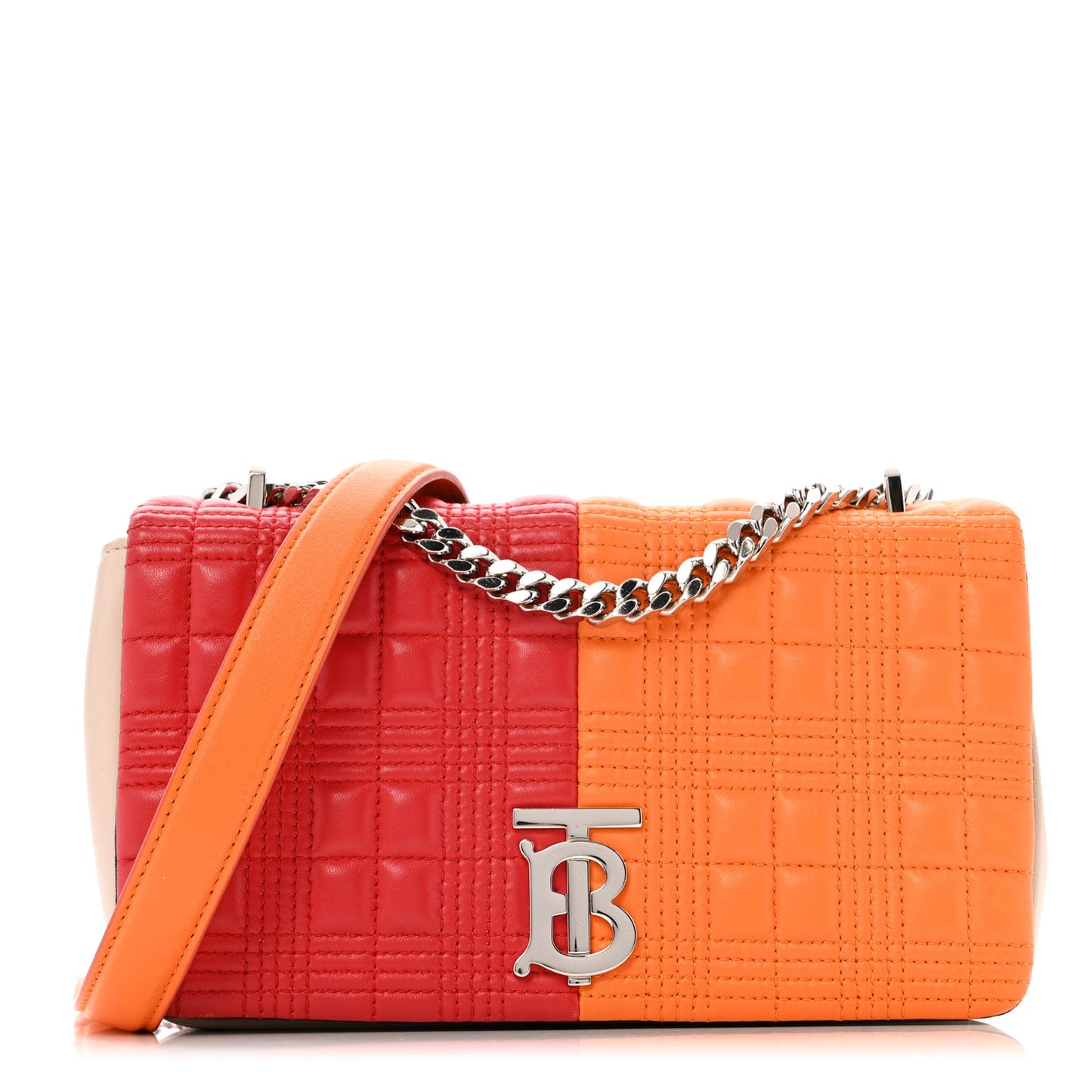 Lambskin Quilted Small Lola Bag Bright Red Orange