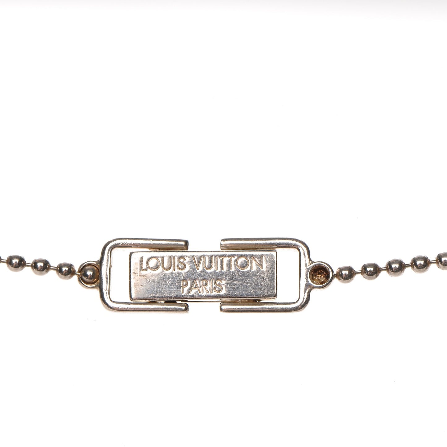 Sterling Silver LV Dog Tag Necklace