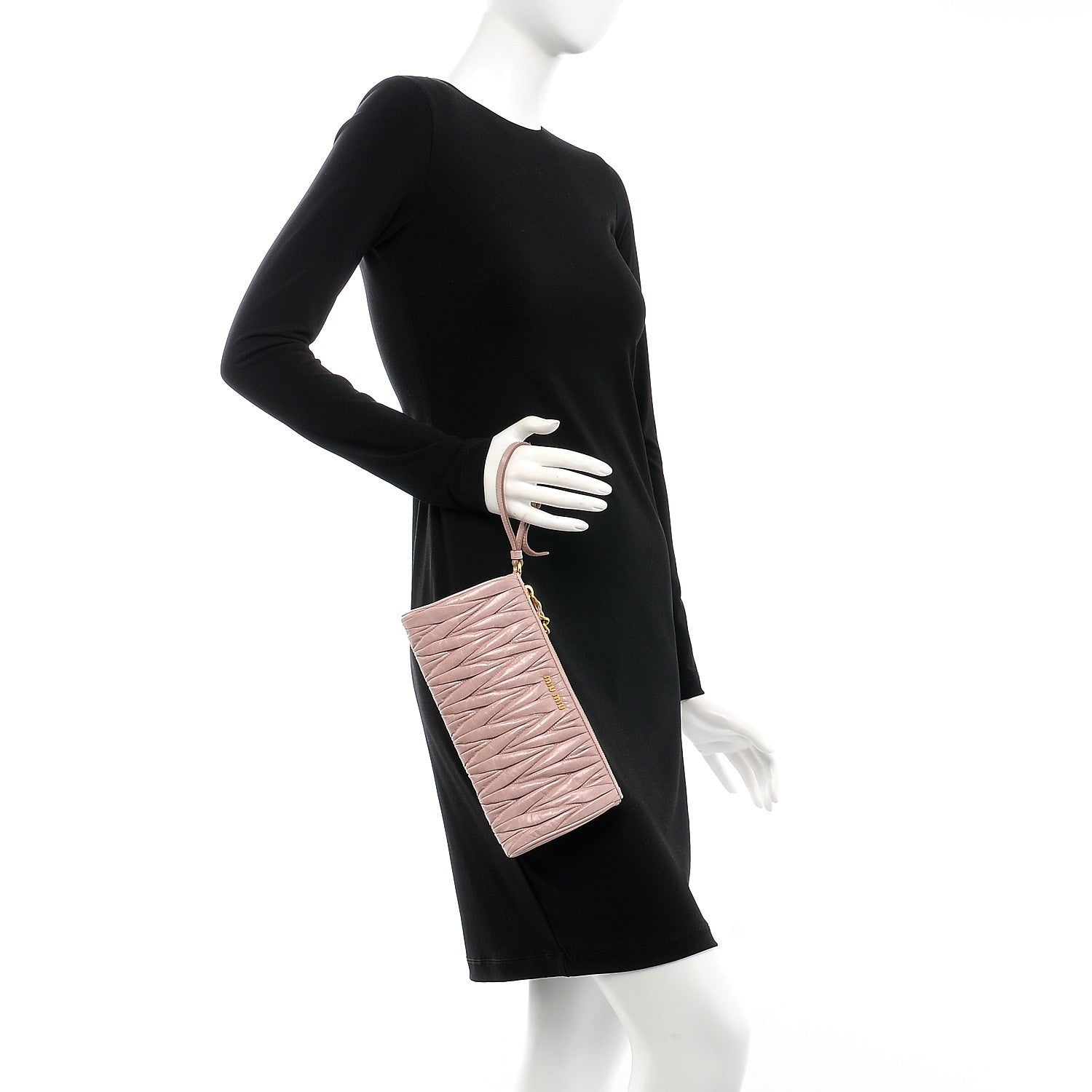 Miu Miu Nappa Matelasse Lux Clutch Mughetto 2 of 7