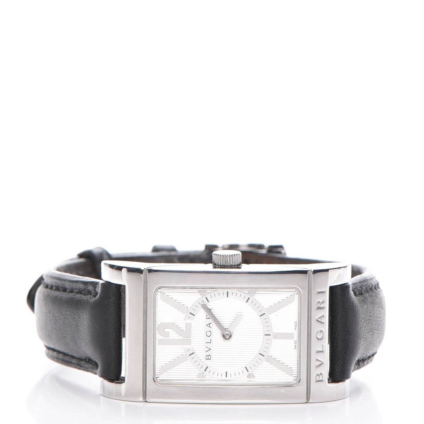 Stainless Steel Calfskin 21mm Rettangolo Quartz Watch