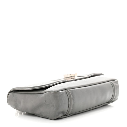 Chanel Grained Calfskin Mademoiselle Lock Bijoux Chain Flap Grey 4 of 12