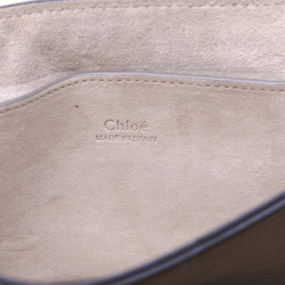 Chloe Suede Calfskin Small Faye Shoulder Bag Majolica Blue 8 of 17