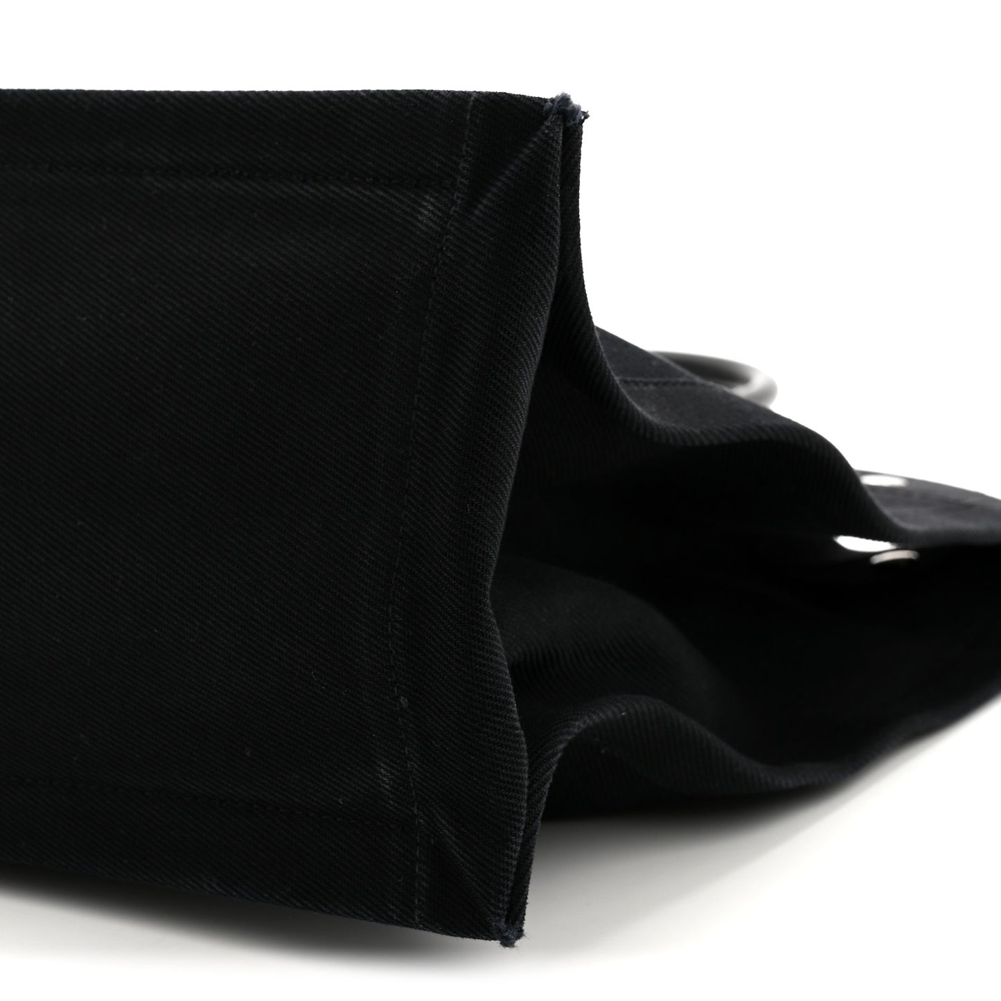Linen Calfskin Rive Gauche Tote Black