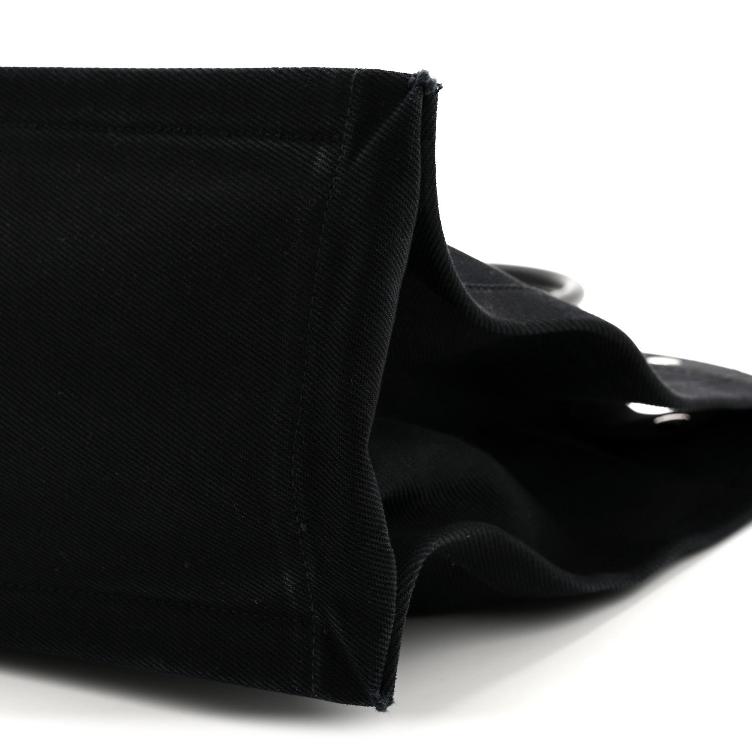 Saint Laurent Linen Calfskin Rive Gauche Tote Black 10 of 13