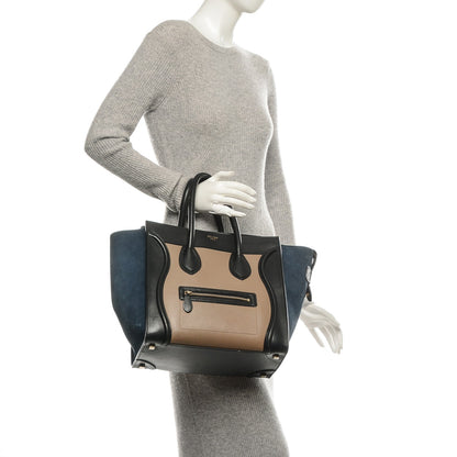 Celine Smooth Calfskin Suede Mini Tri-Color Luggage Beige 2 of 7