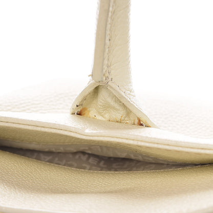 Chanel Calfskin Mademoiselle Lock Cerf Shopper Tote White 18 of 23