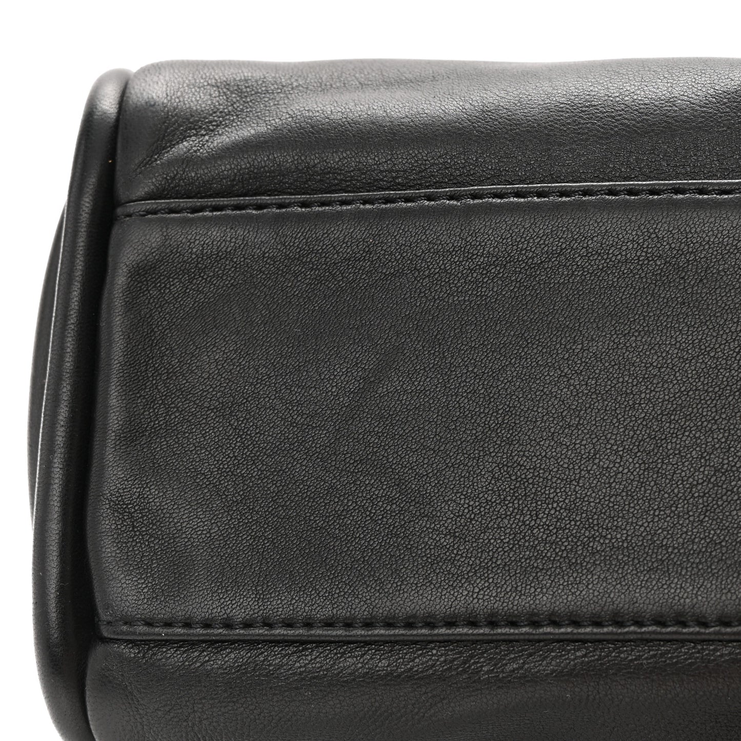 Lambskin Quilted Large Mademoiselle Double Flap Black