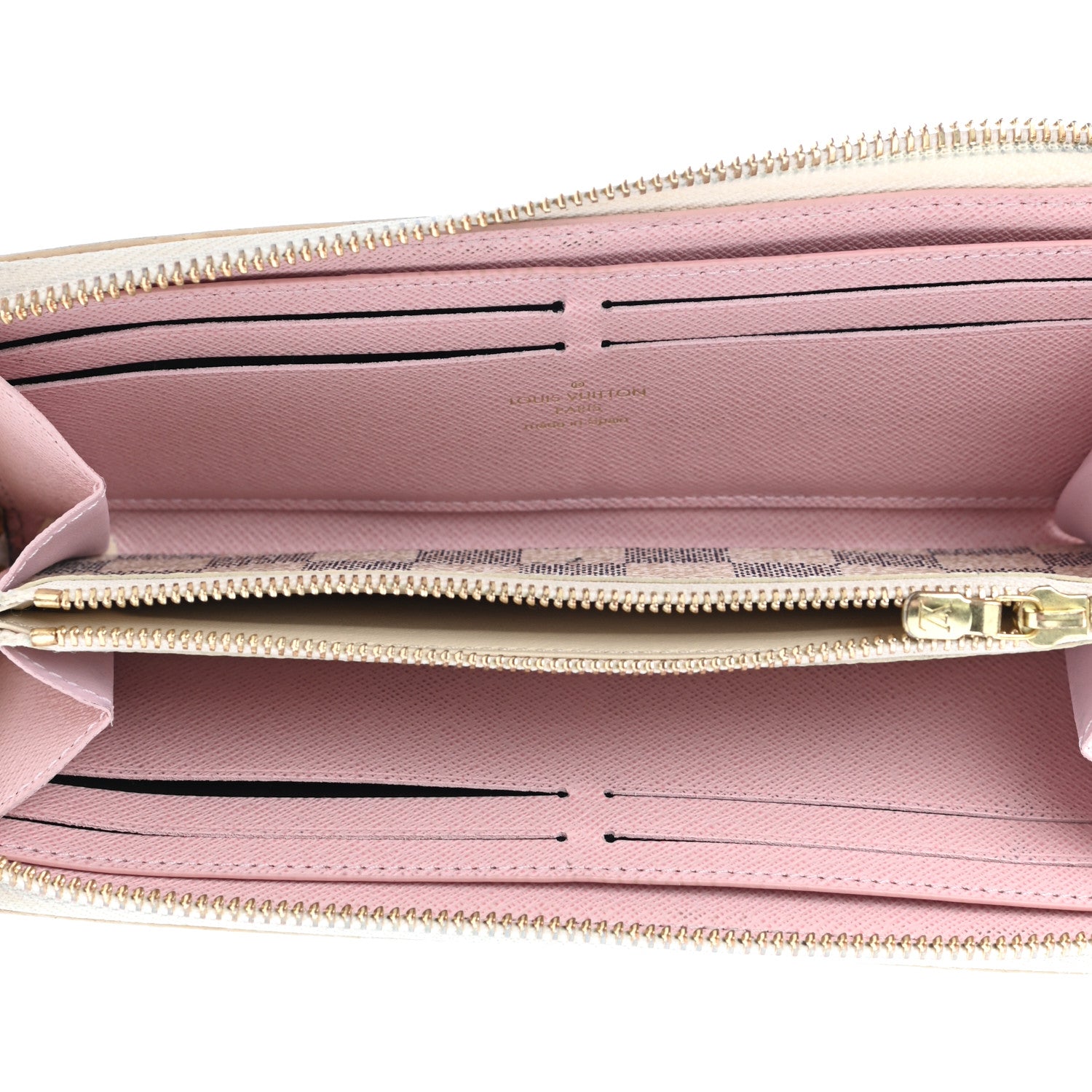 Louis Vuitton Damier Azur Clemence Wallet Rose Ballerine 5 of 11