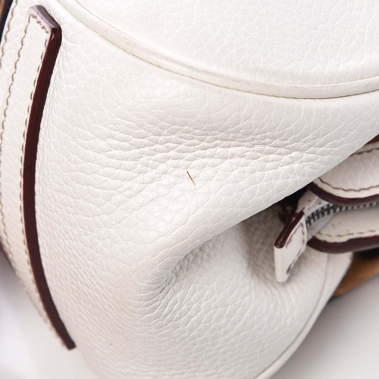 Calfskin Leopard Print Satchel Beige