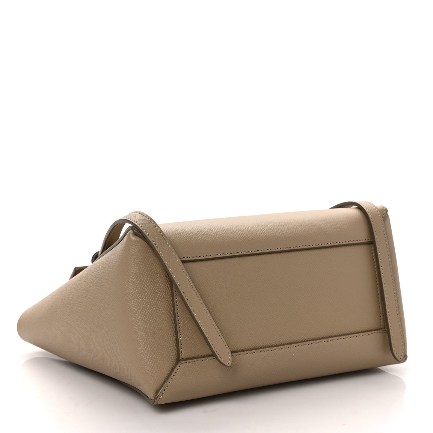 Grained Calfskin Micro Belt Bag Light Taupe