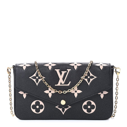 Louis Vuitton Empreinte Monogram Giant Felicie Pochette Black Beige 3 of 9