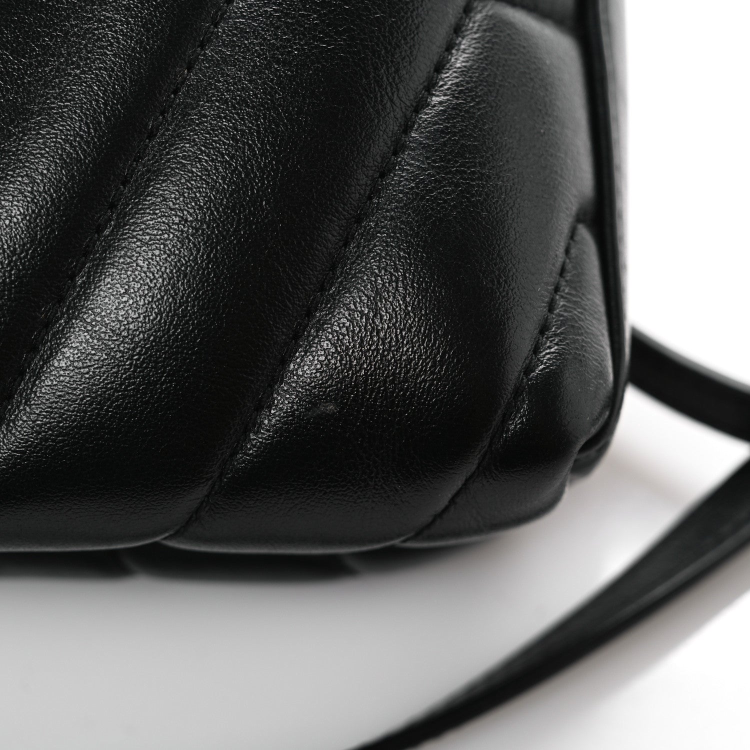 Saint Laurent Calfskin Y Quilted Monogram Monochrome Toy Loulou Crossbody Bag Black 11 of 11