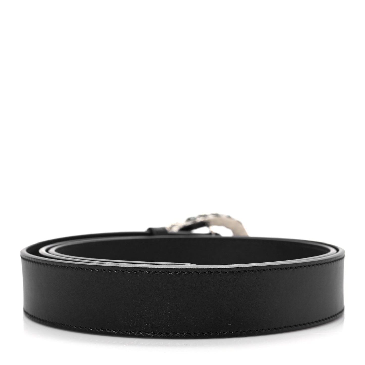 Moon Calfskin Crystal Dionysus 30mm Belt 105 42 Black Black Diamond