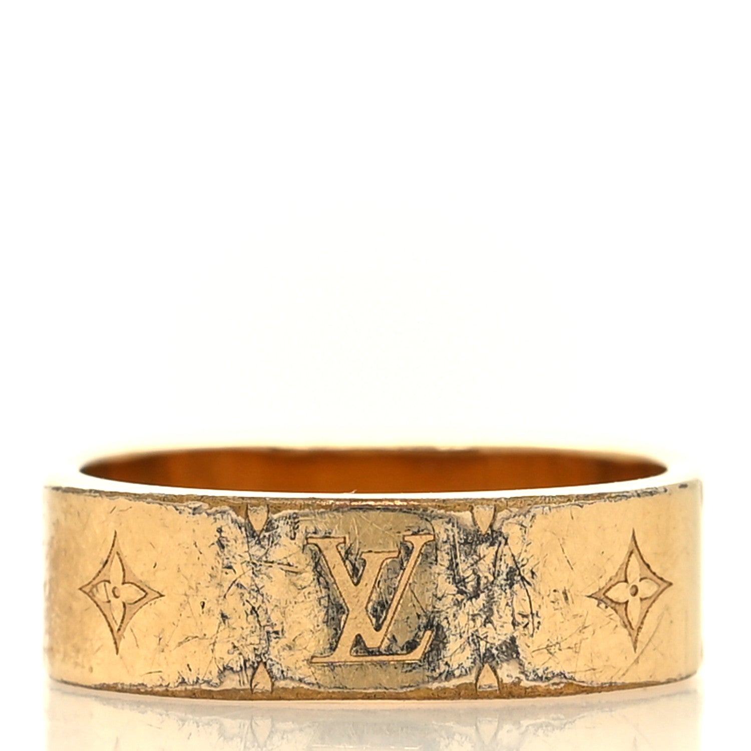 Louis Vuitton Monogram Nanogram Ring S Gold 3 of 5