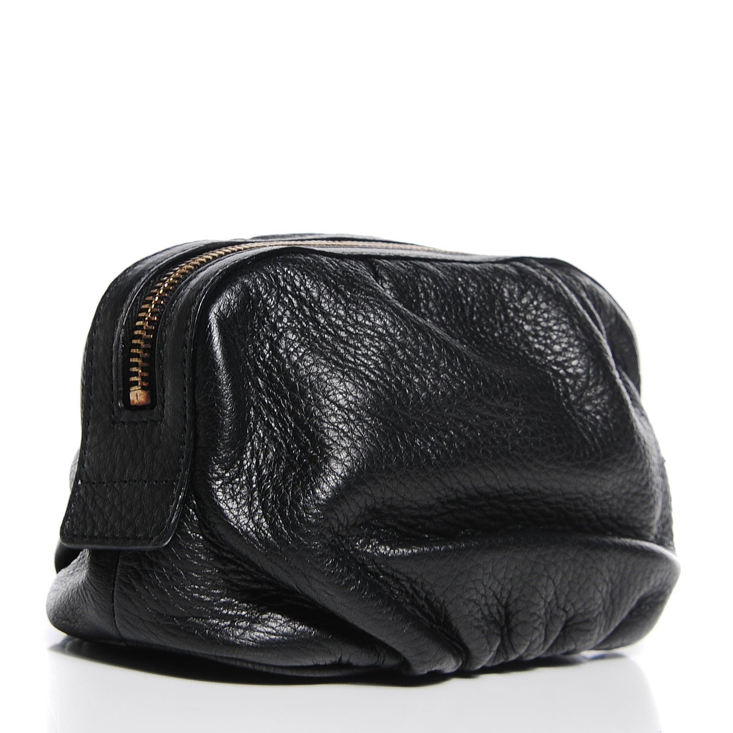 Deerskin Medium Bamboo Cosmetic Case Black
