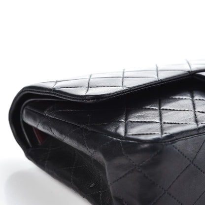 Chanel Lambskin Quilted Medium Double Flap Black 10 of 12
