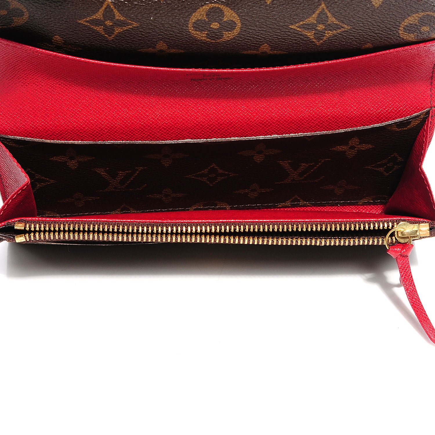 Louis Vuitton Monogram Emilie Wallet Red 7 of 7