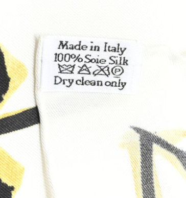 Christian Dior Silk L'Etoile Star Square Scarf White Multicolor 3 of 3