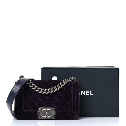 Chanel Velvet Quilted Small Boy Flap Purple 20 of 20