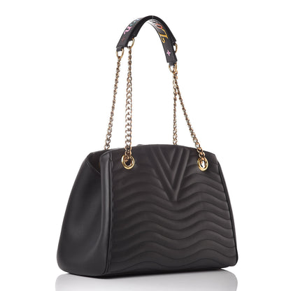 Louis Vuitton Calfskin New Wave Chain Tote Black 3 of 9