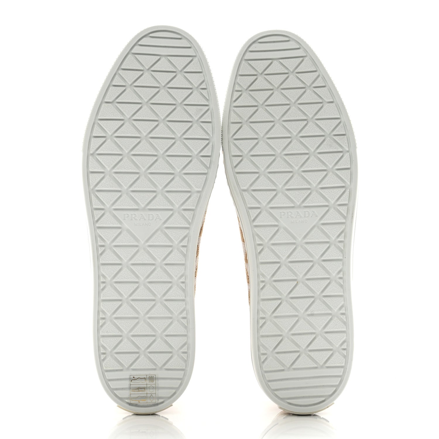 Prada Jacquard Trianglolo Symbole Embroidered Metal Triangle Logo Slip On Sneakers 37 Corda Talco 5 of 7