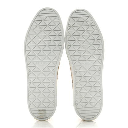 Prada Jacquard Trianglolo Symbole Embroidered Metal Triangle Logo Slip On Sneakers 37 Corda Talco 5 of 7