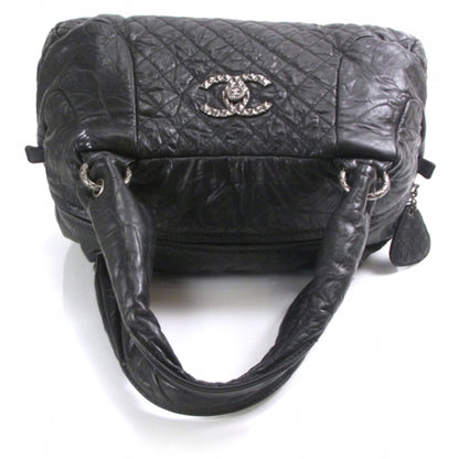 Chanel HANEL Aged Calfskin Coco Rider Bowling Bag Black 4 of 11