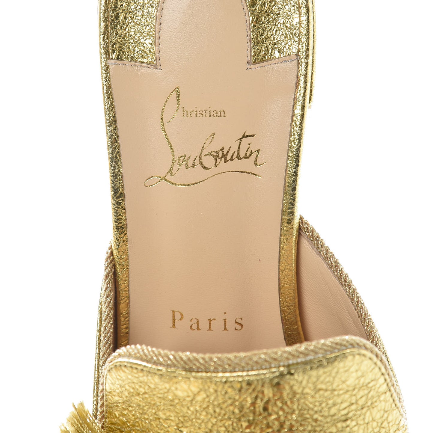 Calfskin Specchio Barry 35 Mules 39.5 Gold