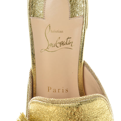 Christian Louboutin Calfskin Specchio Barry 35 Mules 39.5 Gold 7 of 8