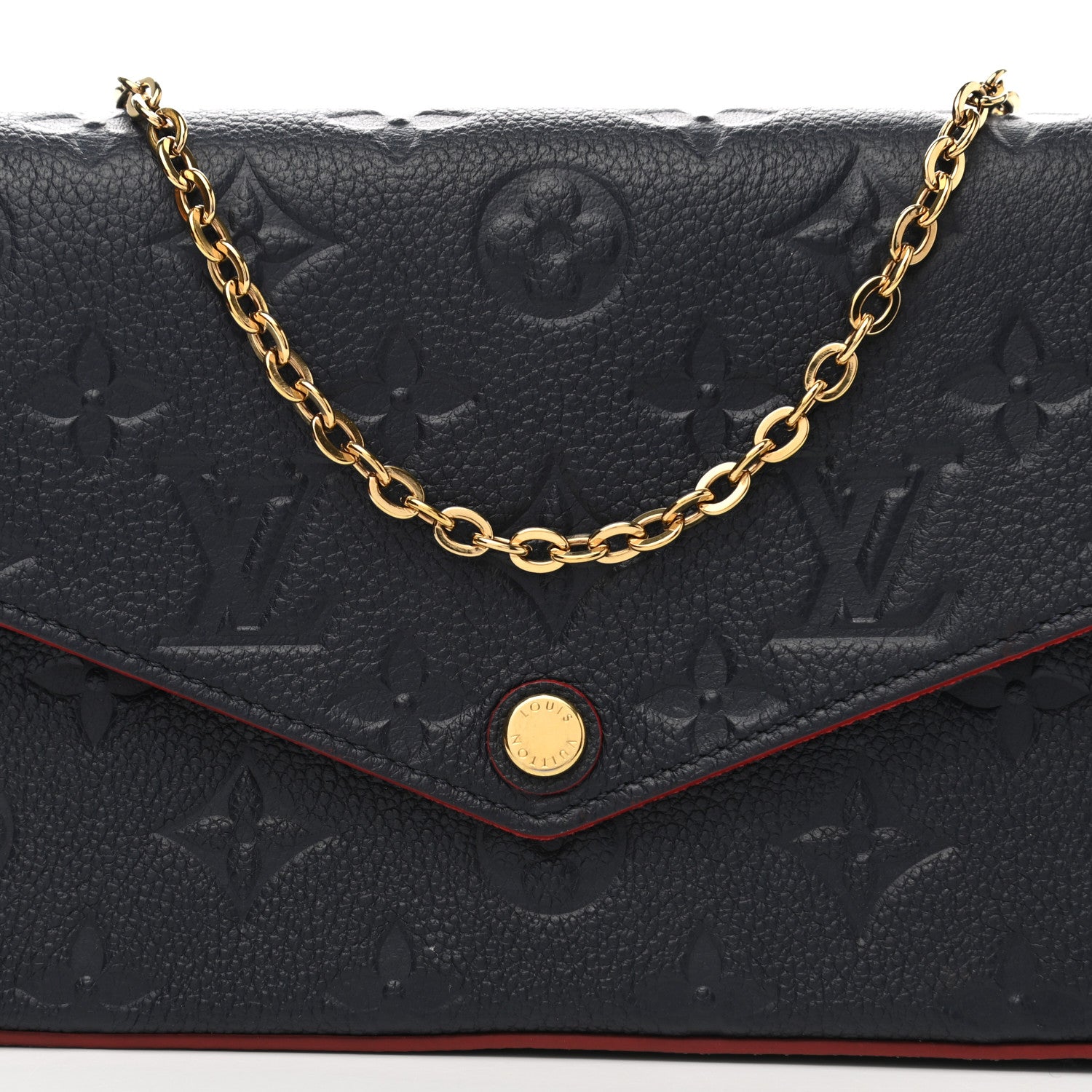 Louis Vuitton Empreinte Pochette Felicie Chain Wallet Marine Rouge 11 of 12